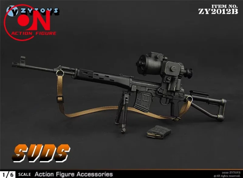ZYTOYS ZY2012 SVD SVDS 1/6 مقياس بندقية قنص بندقية نموذج البلاستيك المشهد الدعائم صالح 12 بوصة الجندي عمل الشكل الجسم #3