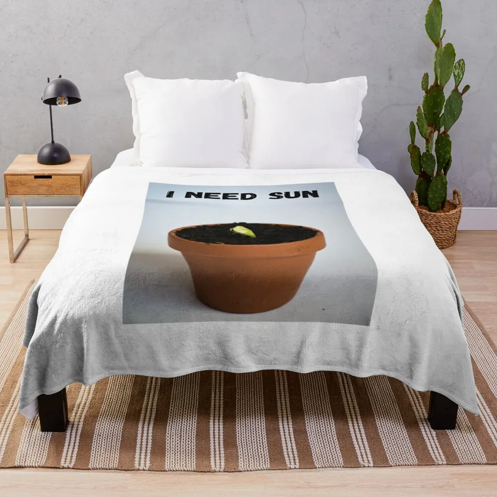 No Sun, No Fun Throw Blanket Nap Sofa Multi-Purpose Blankets