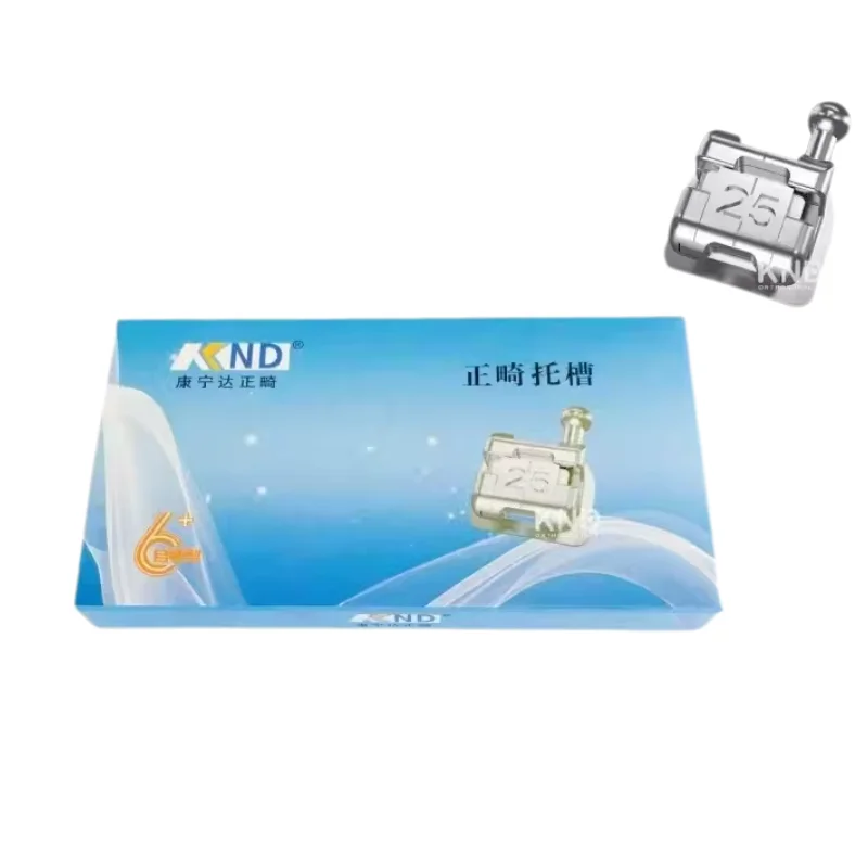 

Dental 6th Generation KND Self-Ligating Bracket - MBT Straight Wire Mini Mesh Base Full Mouth Teeth Correction Orthodontic Brack