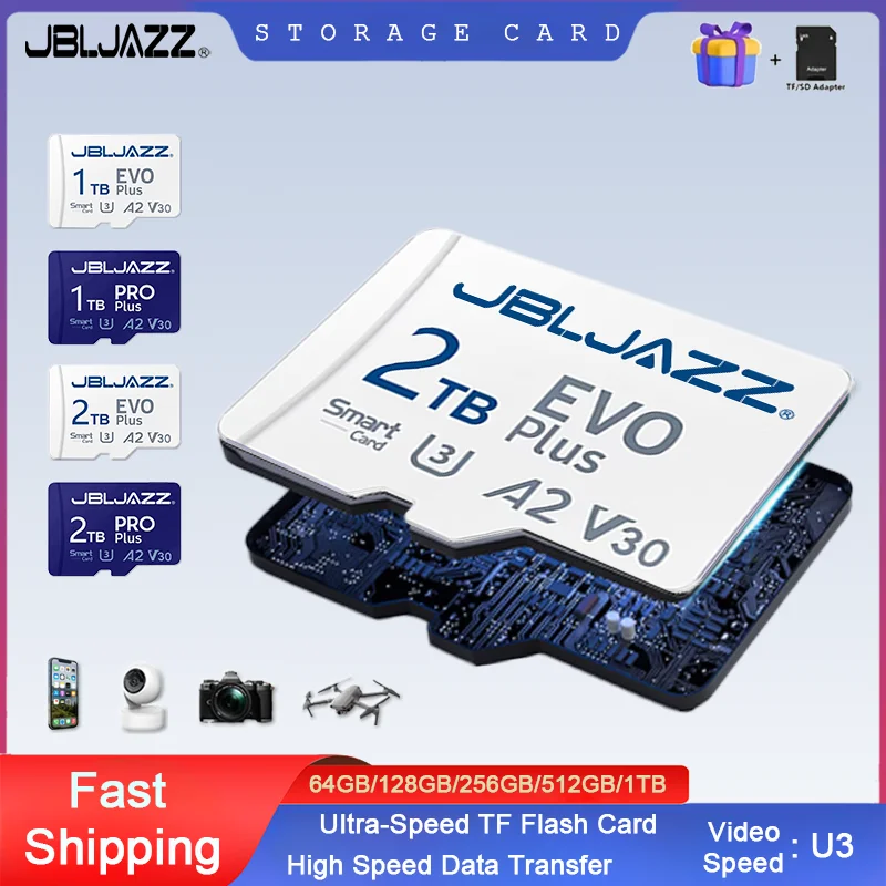 

Высокоскоростная карта памяти Micro SD U3 A2 TF 2 ТБ для телефонов Xiaomi, камер и планшетов — доступны варианты 128 ГБ, 256 ГБ, 1 ТБ