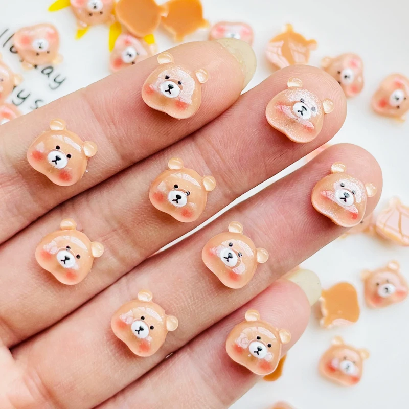 50 Pcs New Cute Mini Kawaii Cartoon Animal Bear Flat Back Resin Scrapbook Diy Manicure Wedding