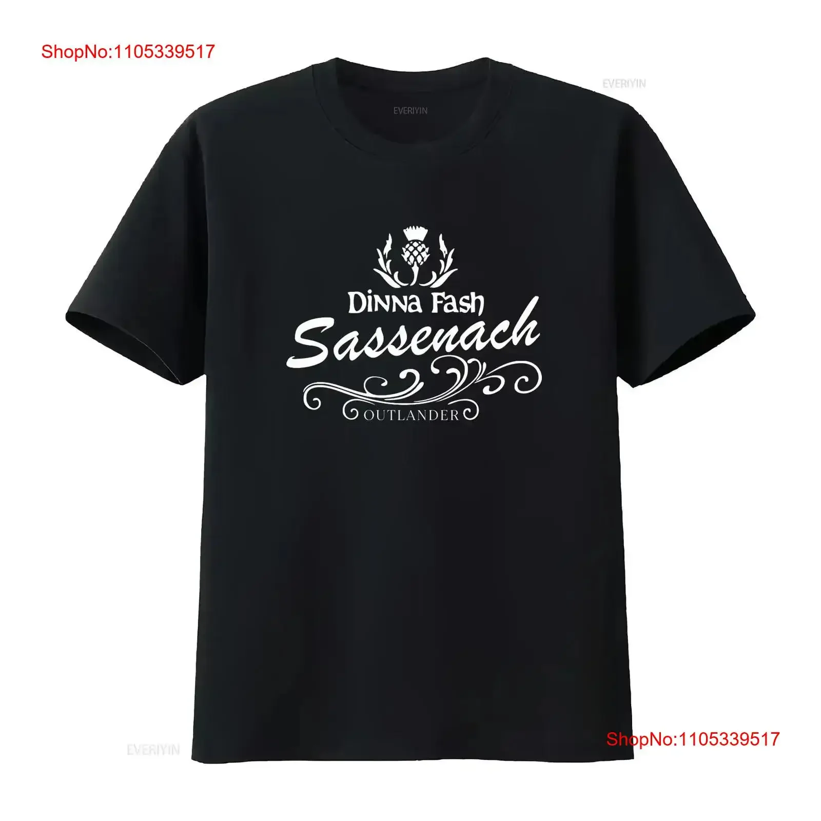 Outlander Dinna Fash Sassenach T Shirt Black NEW vintage Washed graphic Slightly Top For Everyday Wear Versatile Stylish Soft