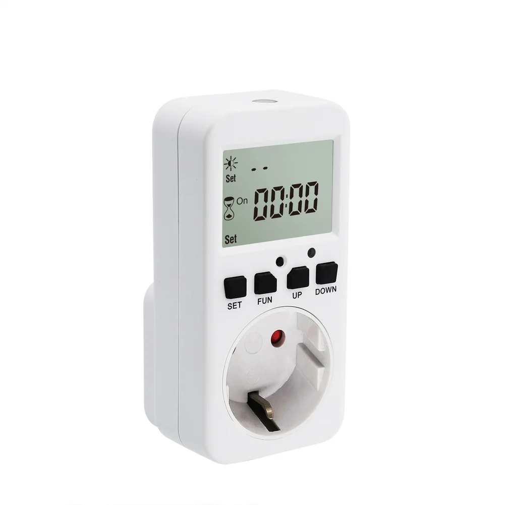 European Style Kitchen Timer Socket with Photosensor Programmable Electronic Countdown Timer for Efficient Appliance Use