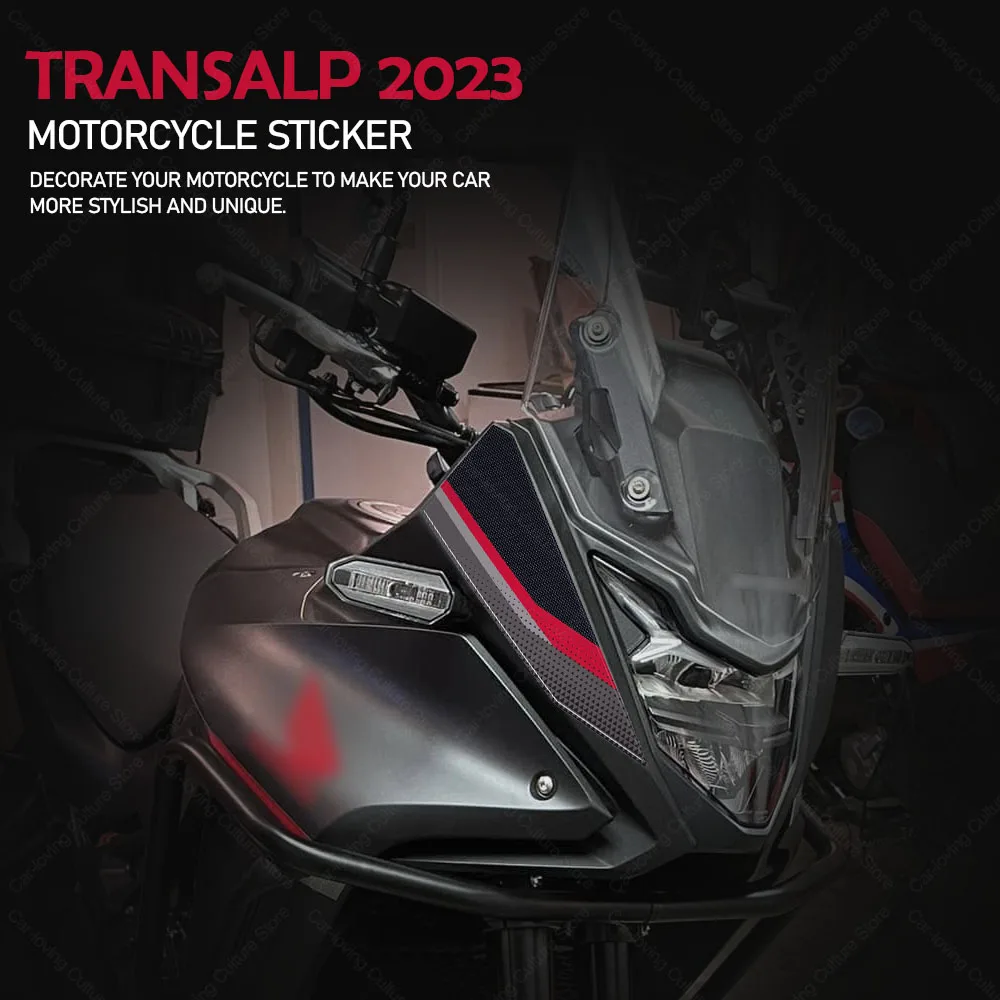 

For Transalp 2023 Motorcycle Accessories Front Protection 3D Gel Epoxy Resin Stickers Anti-Slip Waterproof Sticker