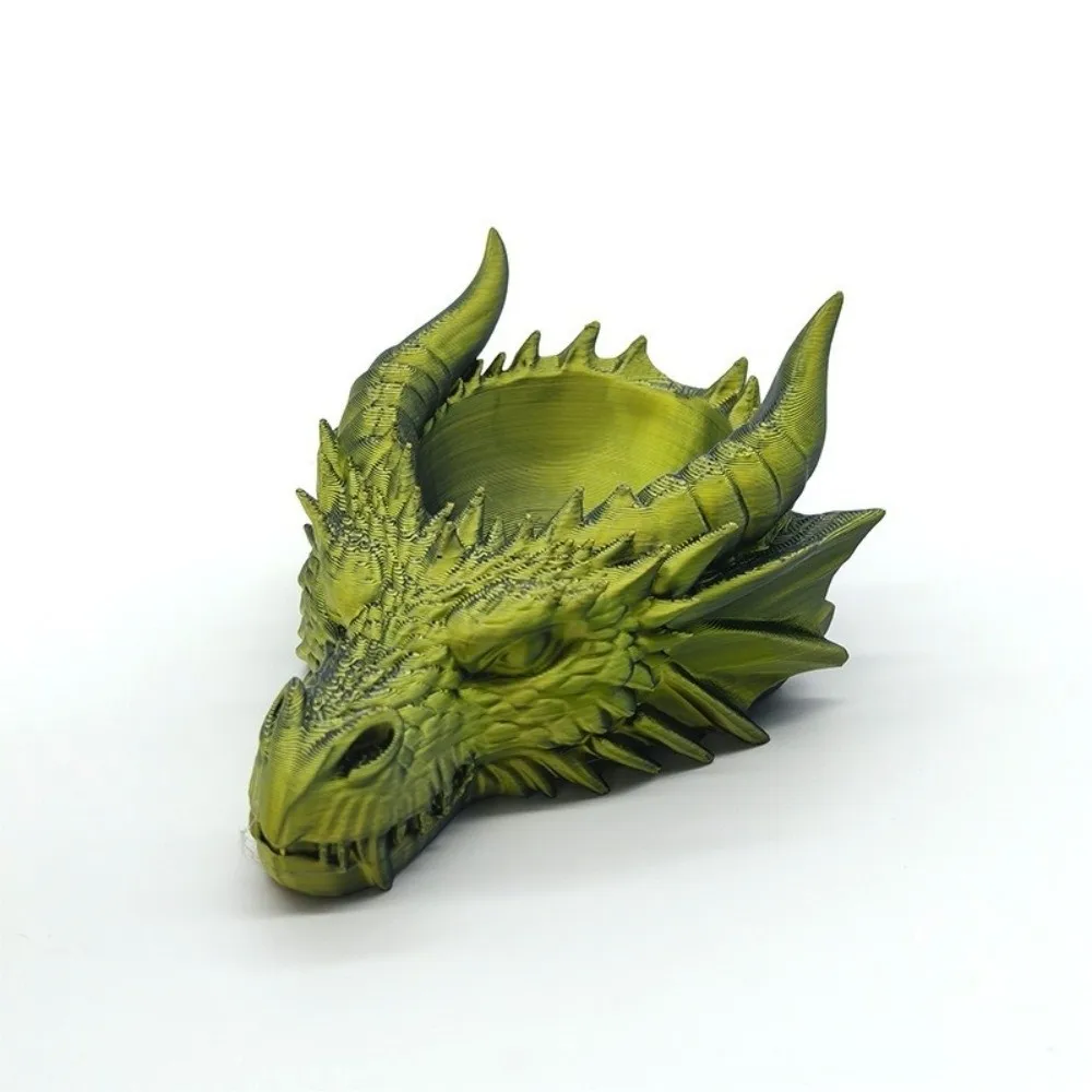 3D Print Dragon Head Storage Tray Multipurpose Funny Design Jewelry Display Holder Dark SeriesUnique Medieval Dragon Sculpture