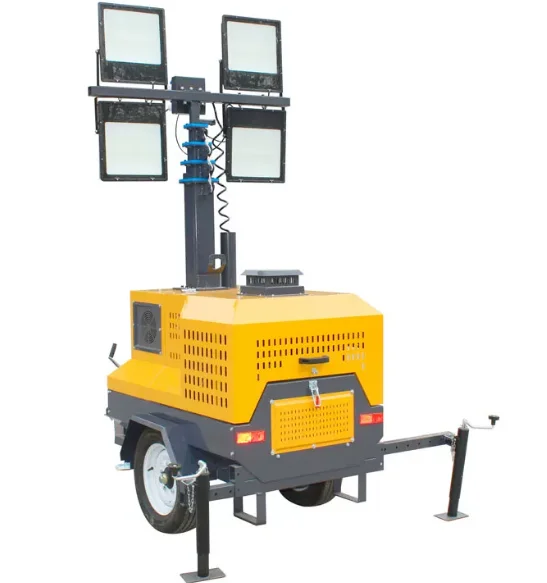 Mobile automatic lifting lighting tower - Outdoor emergency rescue construction site lighting vehicle