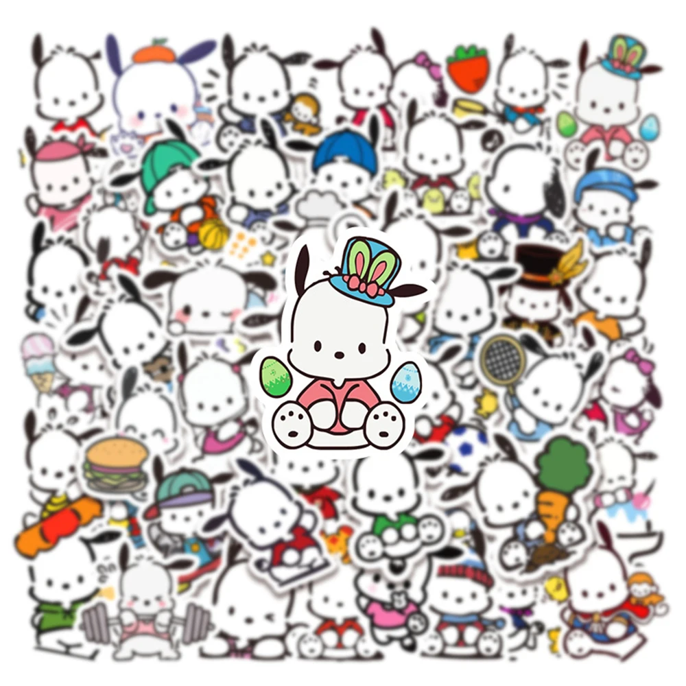 10/30/50pcs Cute Sanrio Pochacco Cartoon Stickers Kawaii Anime Graffiti Sticker Kids Toy DIY Phone Notebook Suitcase Decal Decor