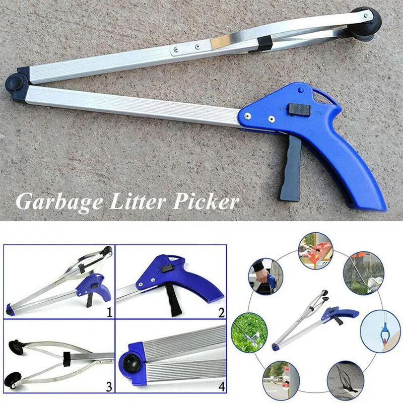 For Foldable Collector Sanitation Clip Alloy Pliers Garden Cleaning Tools Tools Waste Garbage Aluminum Picker Supplies