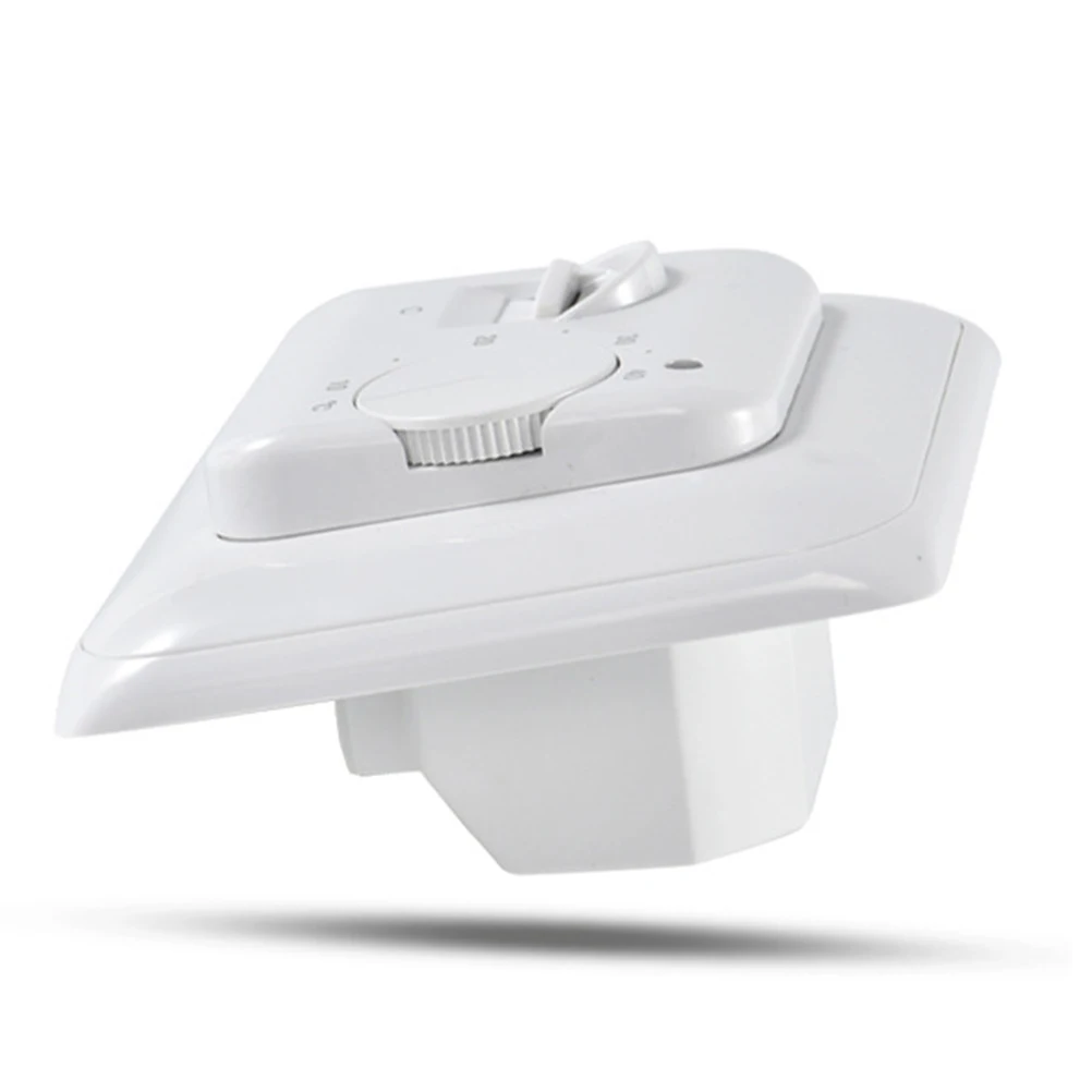 

16A White Electric Floor Thermostat Temperature Controller External Ntc Sensor Room Use Manual Knob Led Indicator On Off Output