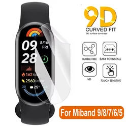 Soft Hydrogel Film For Xiaomi Band 9 8 7 6 5 Screen Protector Not Glass Cover For Xiaomi Mi Band 9 8 7 6 5 Smartband Accessories