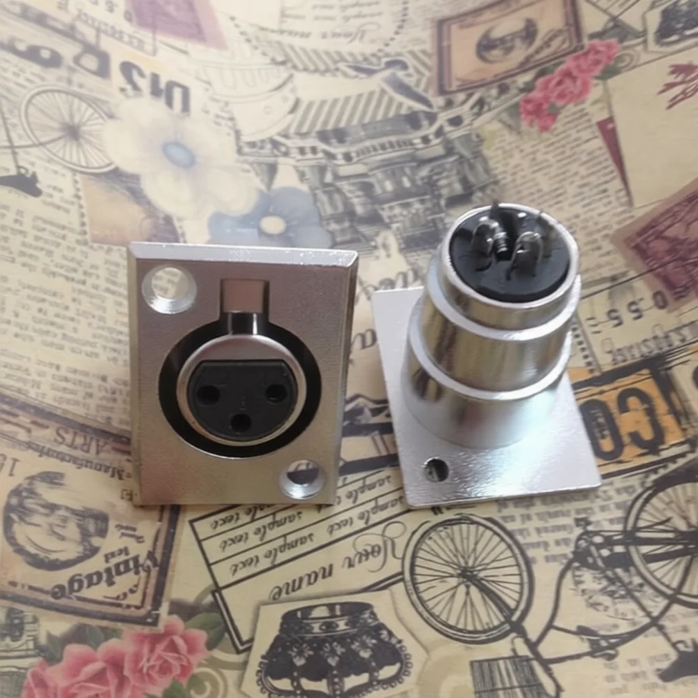 Reliable XLR 3 Pin Female Chassis Connector For Professional Audio Engineering Stage Speaker Mixer Amplifier System