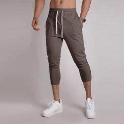 Casual Pants Men Sports Style Jogging 2024 Summer New Style Men's Moisture Absorption Quick Drying Capri Pants