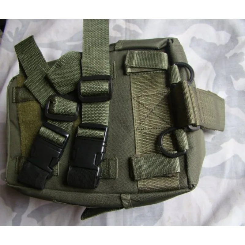Tactical Leg Pouch Gas Mask Bag Molle Compatible Outdoor Military Style Utility Pack for Men Women Hiking Camping CS view 4