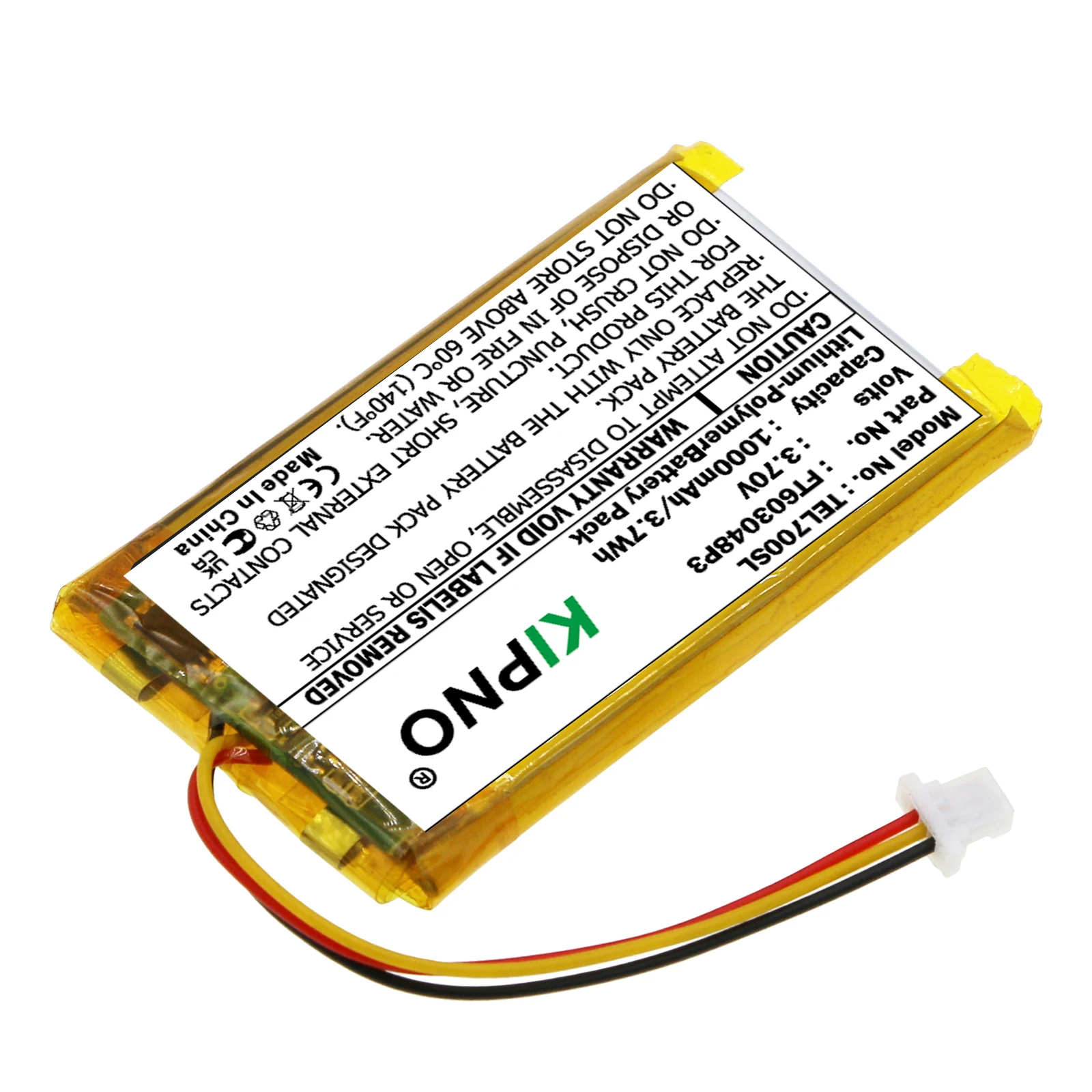 KIPNO 1000mAh FT603048P Li-Polymer Battery For Turtle Beach Stealth 600 520 450 700 350VR Beach Ear Force Stealth520