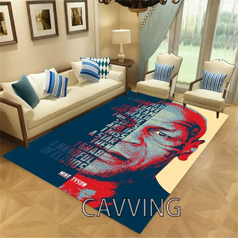 

CAVVING 3D Print Mike Tyson Carpets Soft Flannel Rugs Mat Rugs Anti-slip Large Rug Carpet Home Decoration Living Room Z02