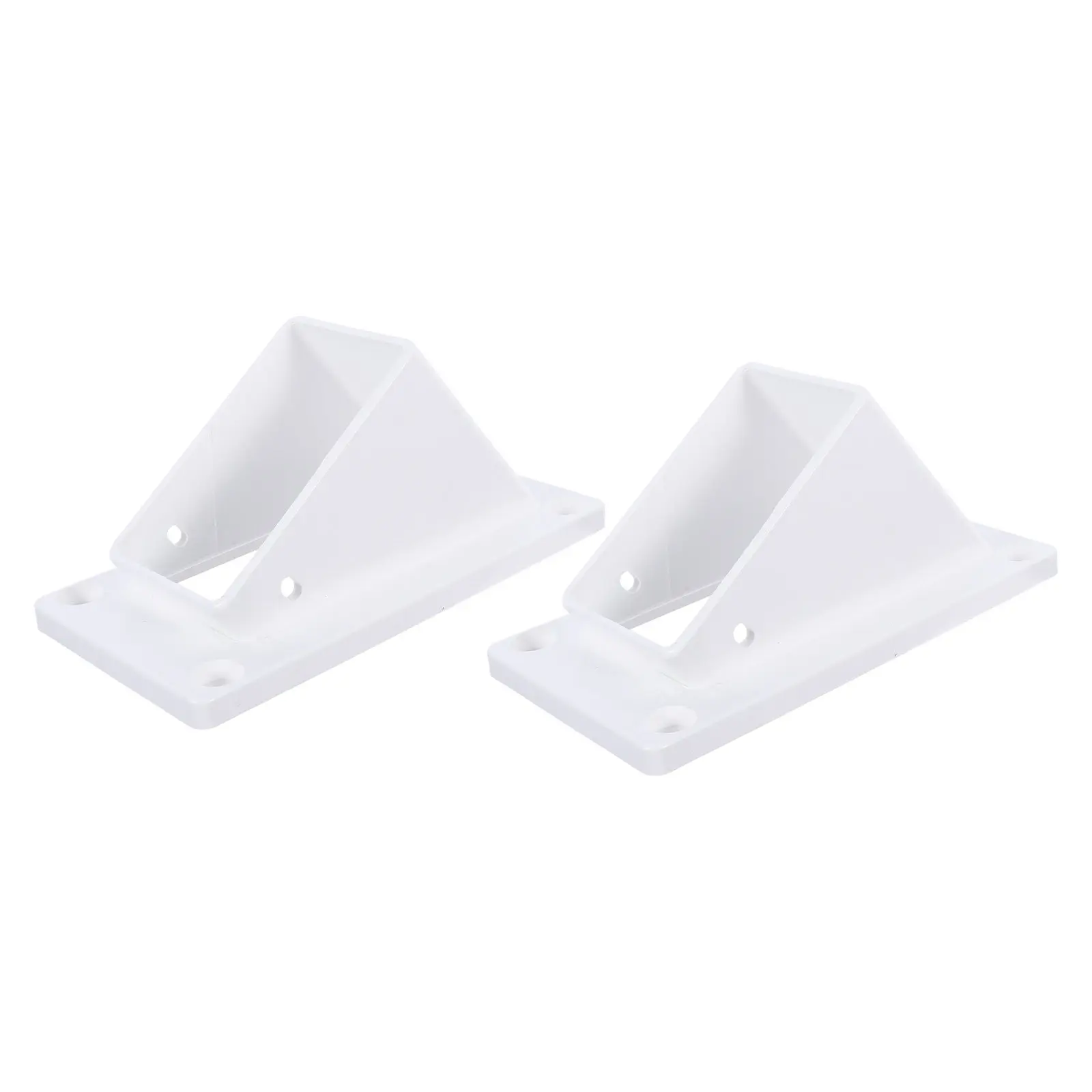 2Pcs Stair Rail Handrail Vinyl Bracket White Vinyl Fence Connector Weatherproof Staircase Deck Railing Support Kit