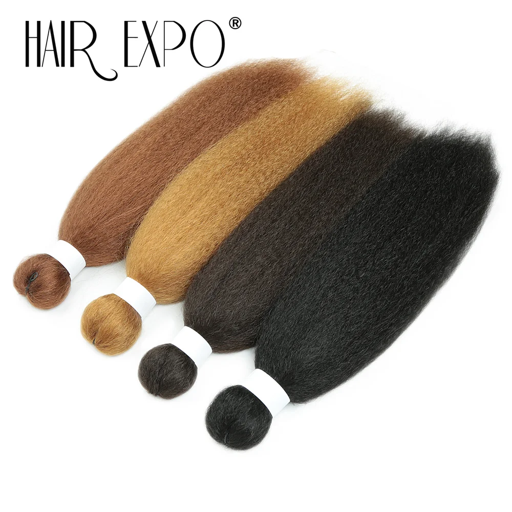 3PCS Vixen Bundles Crochet Hair 26Inch Synthetic Pre-stretched Braids Hair Extensions Kanekalon Yaki Straight Pony Hair Bundles image 6