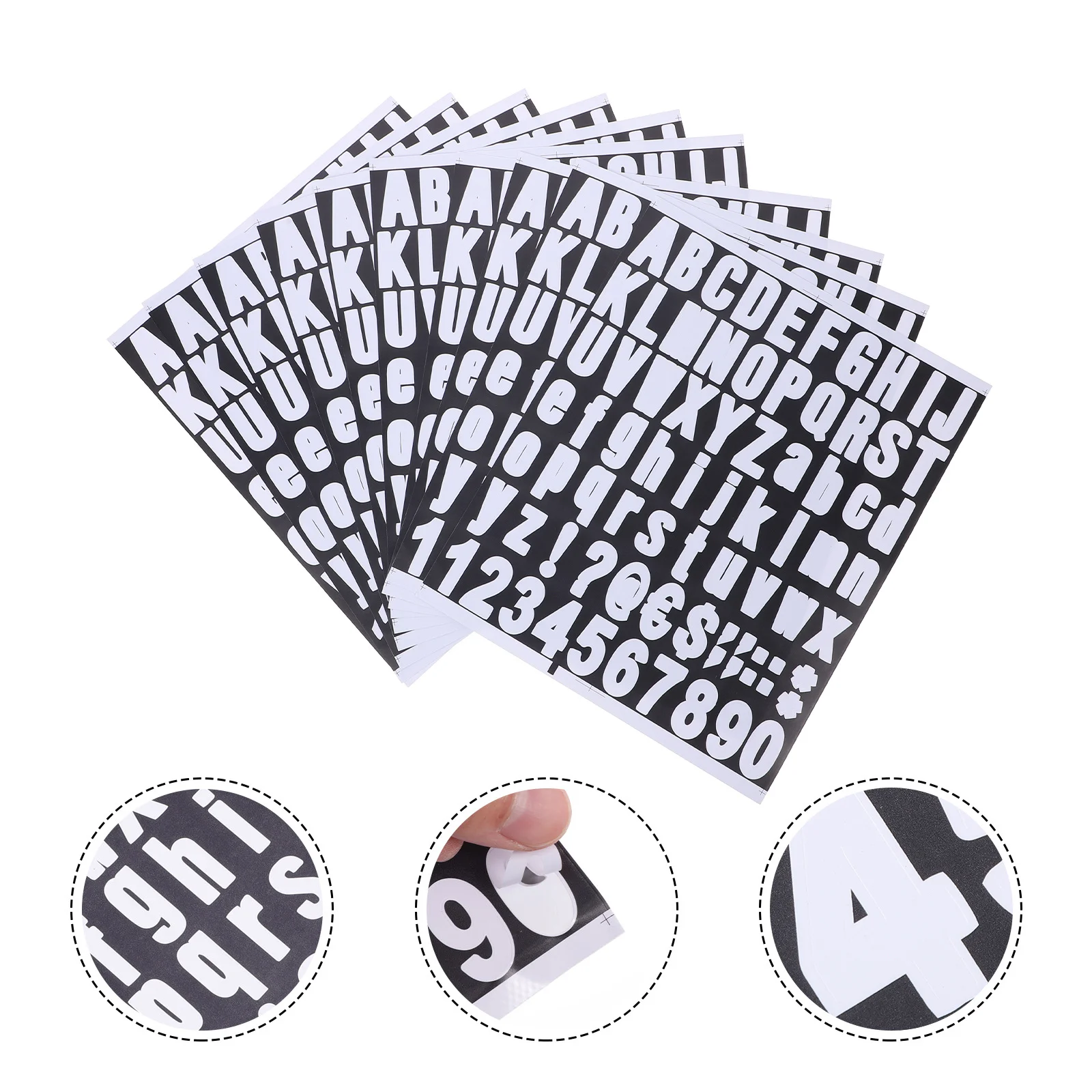 

10 Sheets Alphabet Letter Number Sticker Labels for Crafts Scrapbooking DIY Home Office Address Signs Adhesive Decals