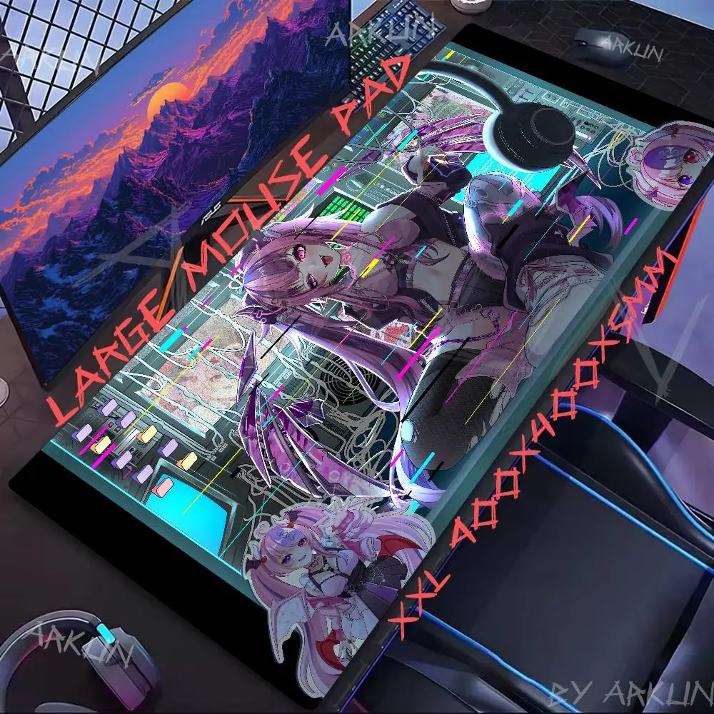 

Fashion Virtual Artists Hot TOP Cute Cool Girl Ironmouse Large Gaming Mouse Pad XXL 900X400 Gamer Computer Table Mat