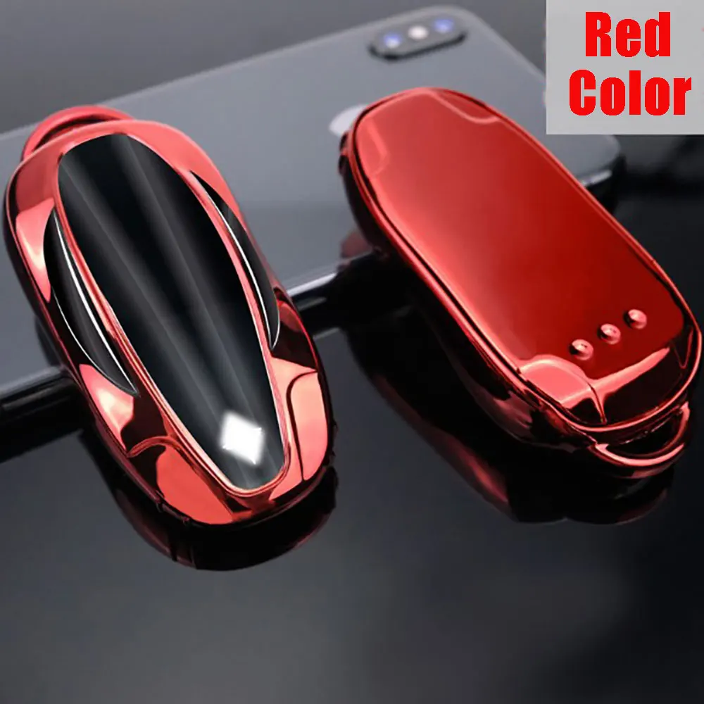 Fit For Tesla Model 3 17-23 Soft plastic Remote Smart Key Fob Cover Case Shell 1PC