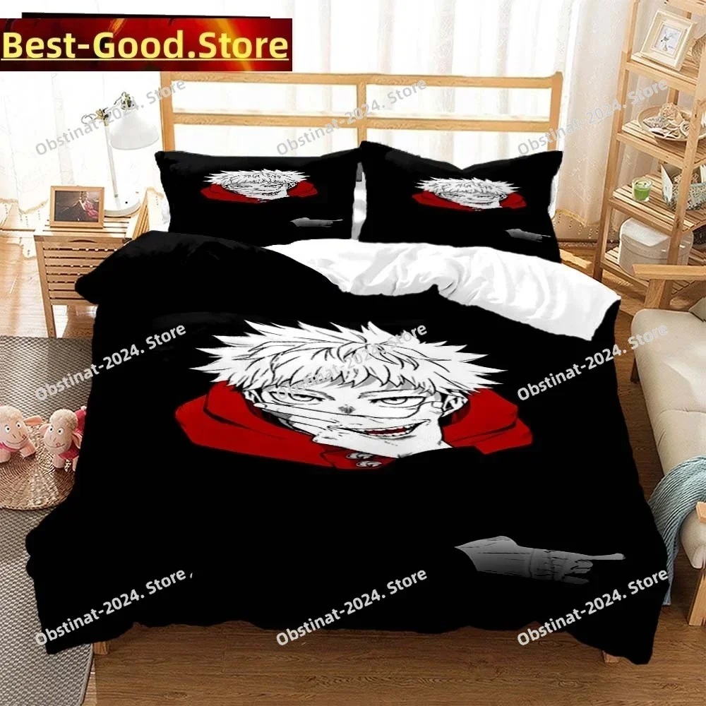 3D Anime Jujutsu Kaisen Digital Bedding Set Printed single Comforter Quilt Duvet Cover Pillow Case 3 Pieces Sets Kids Adult Size