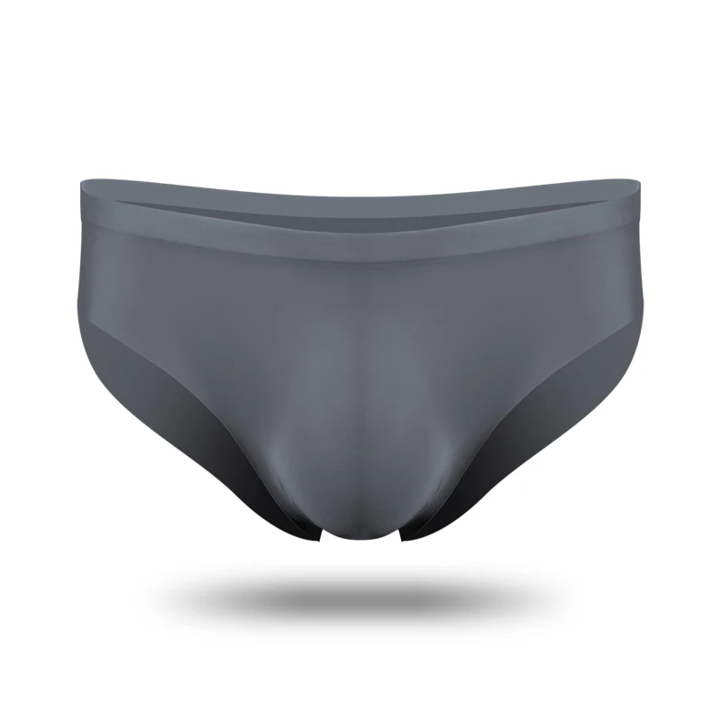 3PC Men's underwear ice silk briefs, summer breathable, quick-drying, seamless shorts, transparent ultra-thin, personalized l