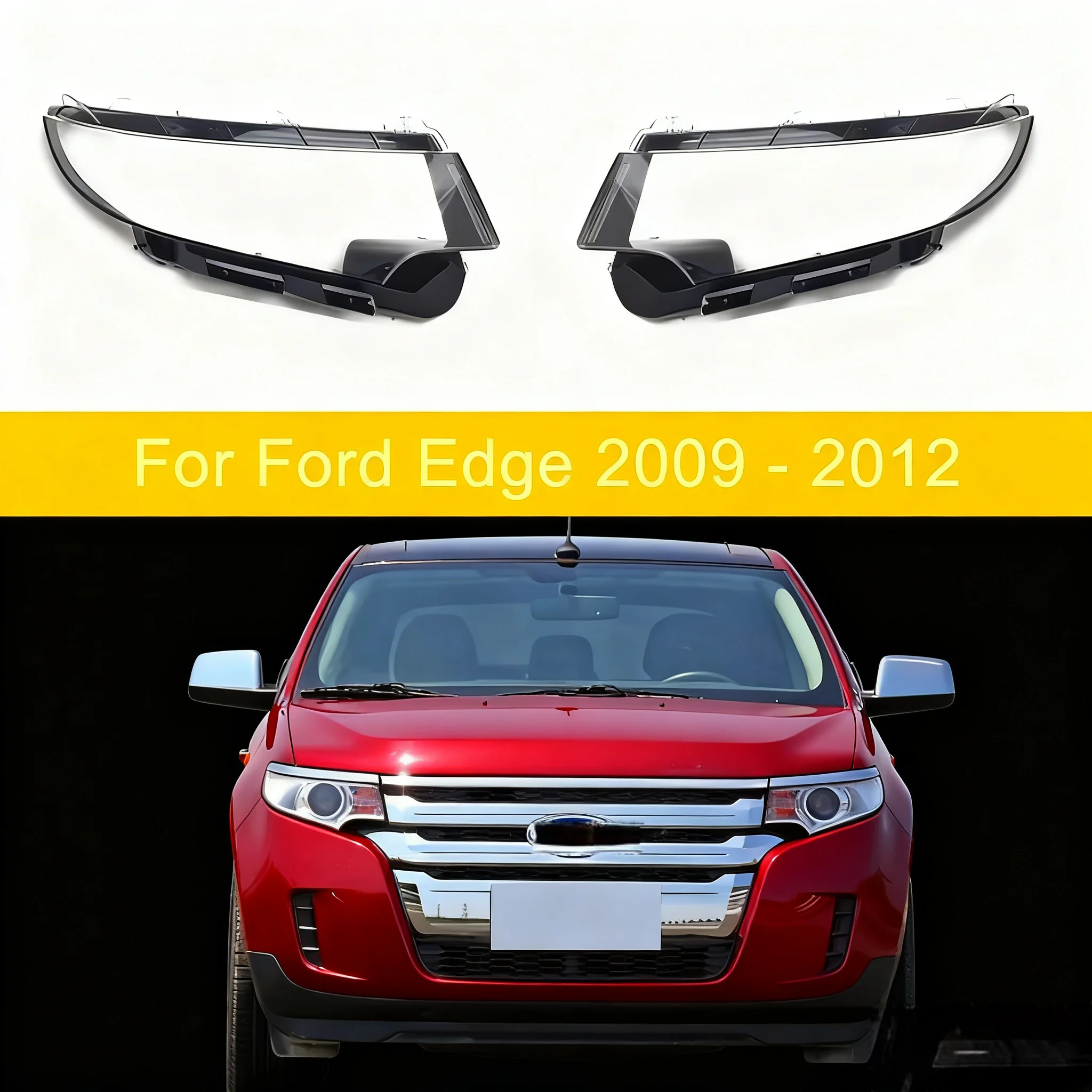 

Transparent Headlamp Lens Car Headlight Cover Lampshades Shell Replace The Glass For Ford Edge 2009 2010 2011 2012