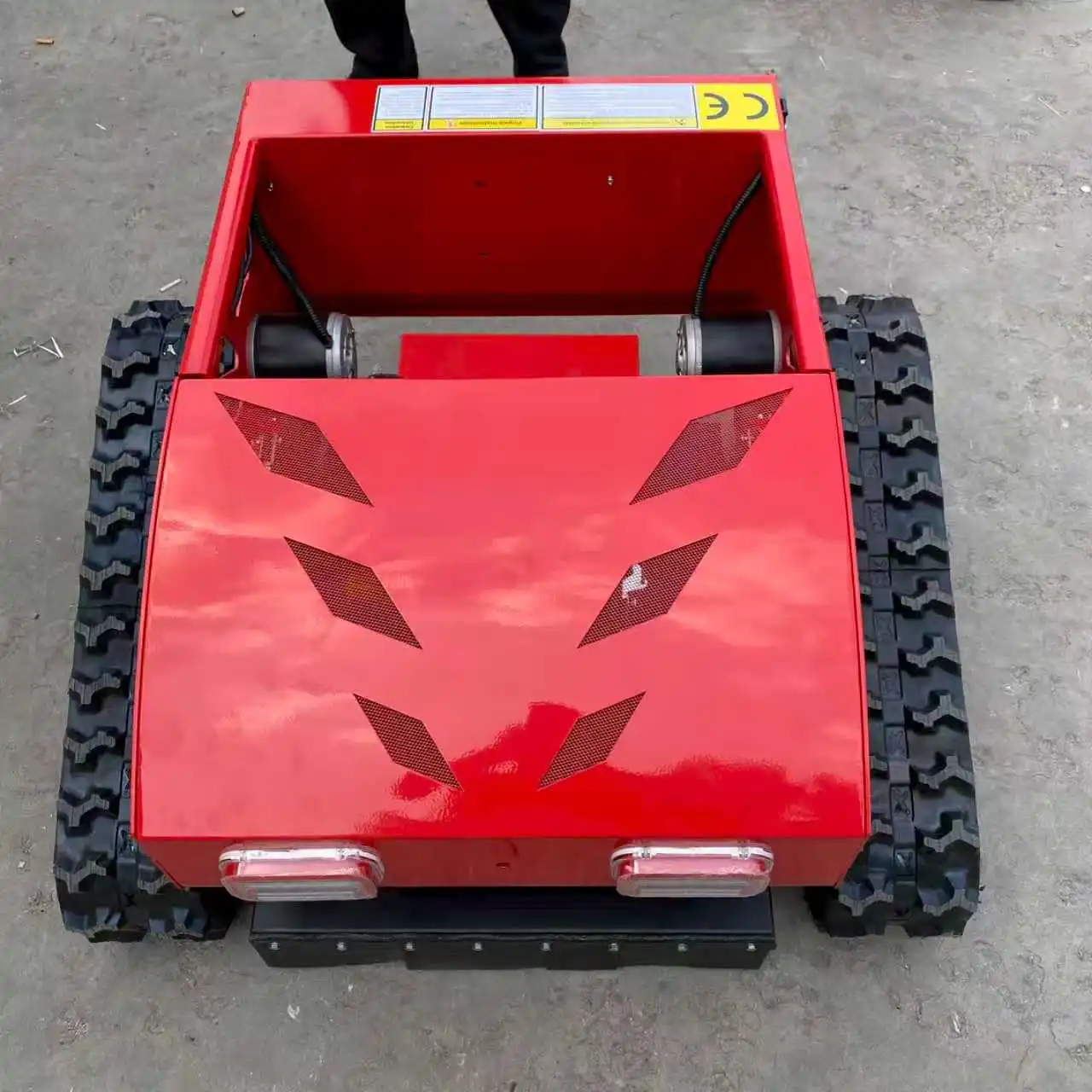 55cm Cutting Width With Snow Shovel Remote Control Reel Mower Garden Crawler Petrol Lawn Mower