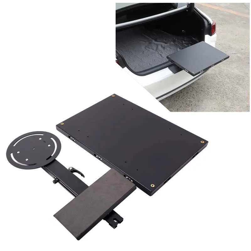 For Lexus ES 2018-2025 Carbon steel Black Car Trunk Lock Latch Camping Table Portable Outdoor Folding Table Car Accessories