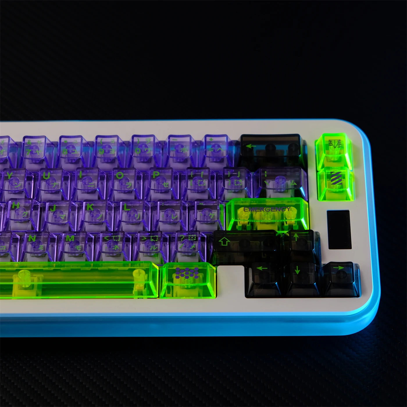 173Keys EVA1 light Transmission Keycaps PBT Cherry Profile Dye Sublimation Keycaps For MX Switches Gaming Mechanical Keyboard