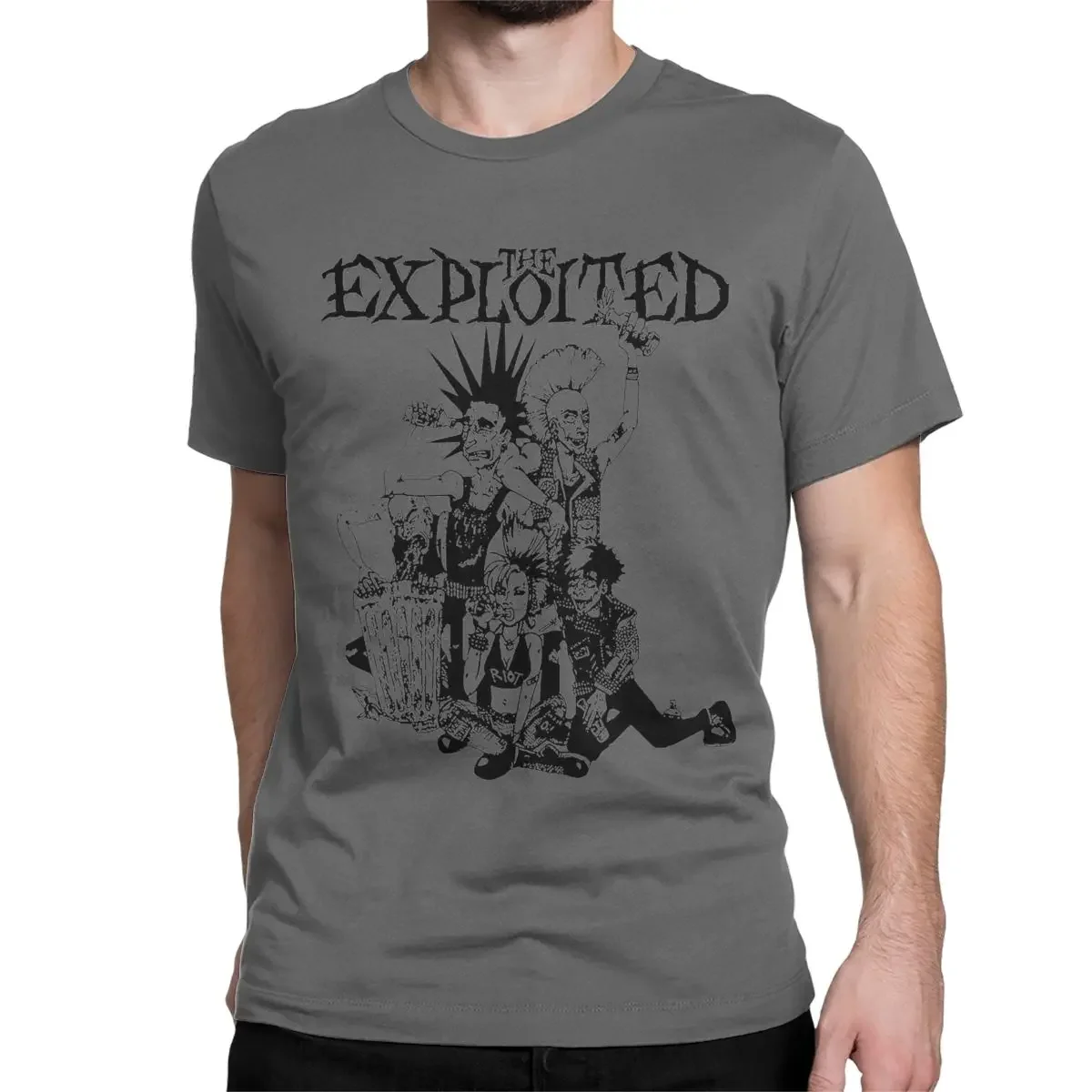 Vintage Punk Rock Band T-Shirts Men Women Round Collar Pure Cotton T Shirt The Exploited Short Sleeve Tees Birthday Clothes