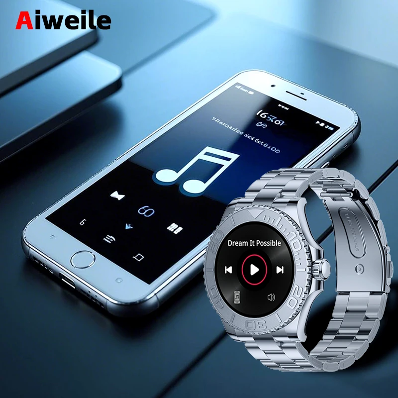 High-end Men's Smartwatch SmartClock with Calls Bluetooth Controller Music AMOLED Screen for Android IOS Yacht Range Master AW46