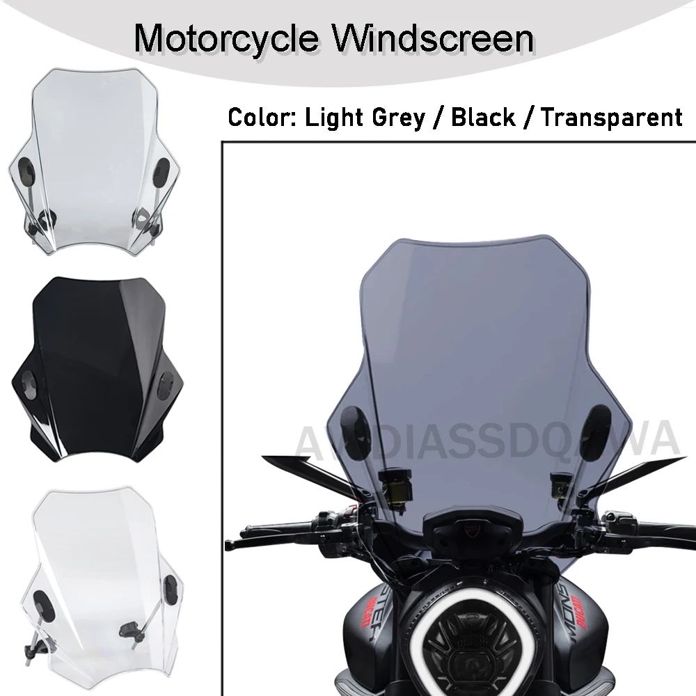 

Для MONSTER 937, 950 SP, 22 мм, 25 мм, 28 мм, ручка переднего лобового стекла, дефлектор для мотоциклов, чехлы для экрана-дымчатая линза