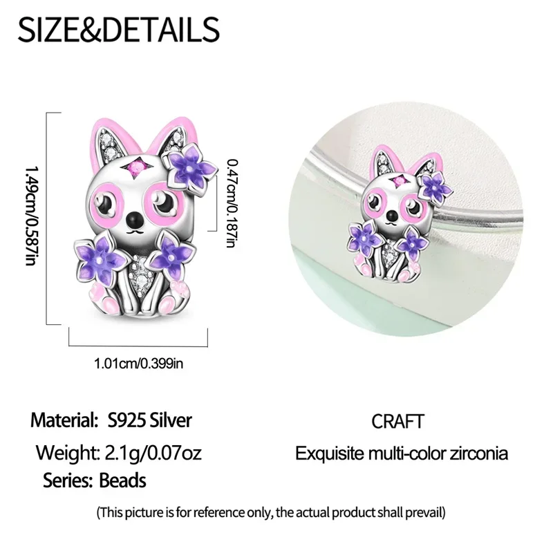 新オリジナル 925 スターリングシルバー動物シリーズチャーム黒翼猫釣りペンダントビーズフィットブレスレット DIY ジュエリーマーキング