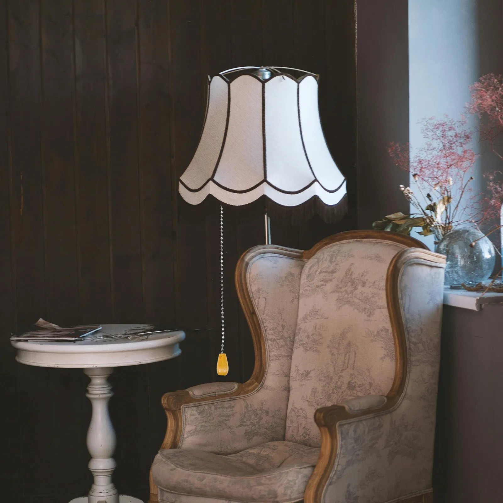 High Quality Pull Chain Light Switch for Table Pendant Wall Lights Bathroom Fixture Sturdy Wood Iron Build Excellent Workmanship
