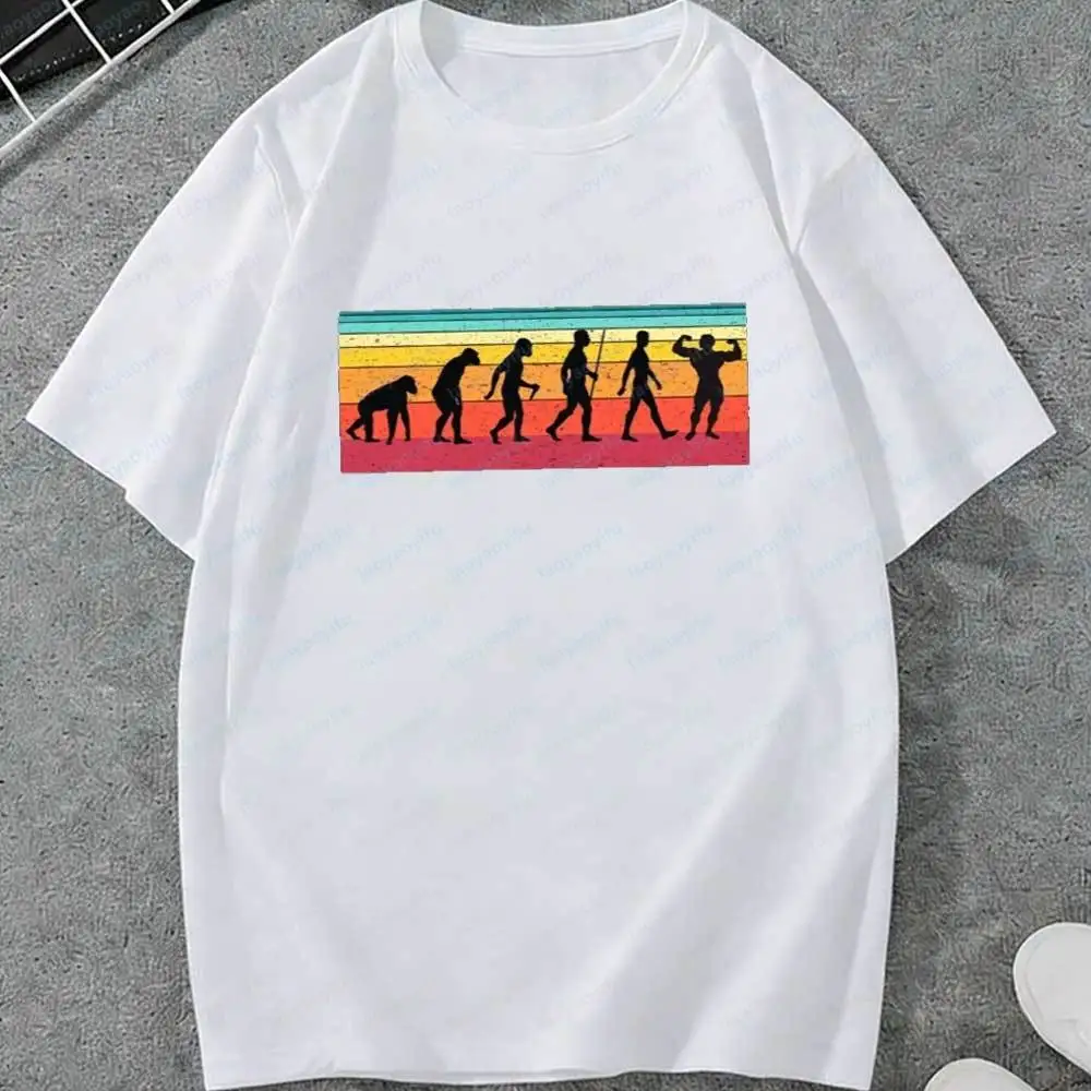Vintage Skateboard Evolution T Shirt Skater Vintage  Breathable Streetwear Graphic Soft Stretched Comfortable for Gym Fans Gift