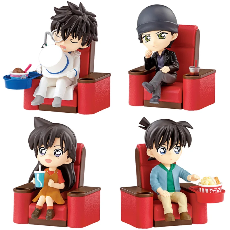 

Re-Ment оригинальные 6 шт. бацьー проведенияーシアския Детектив Конан Аниме Фигурка Игрушки Для Детей Подарок Коллекционная Модель Украшения