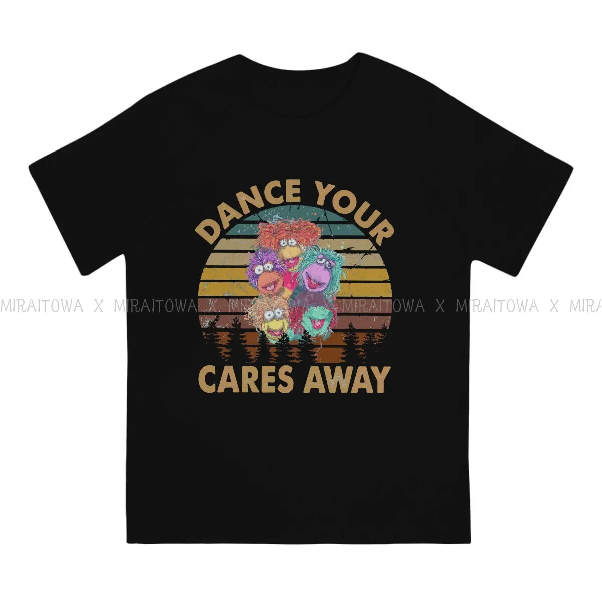 Gobo Red Boober Mokey Wembley  Fashion TShirts Fraggle Rock Muppets Anime Men Harajuku Fabric Streetwear T Shirt Round Neck view 2