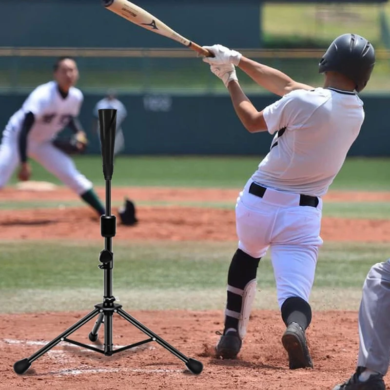 Portable Baseball Batting Seat Adjustable Height Baseball Batting Rack Stable Baseballs Trainer Professional Sports Equipment