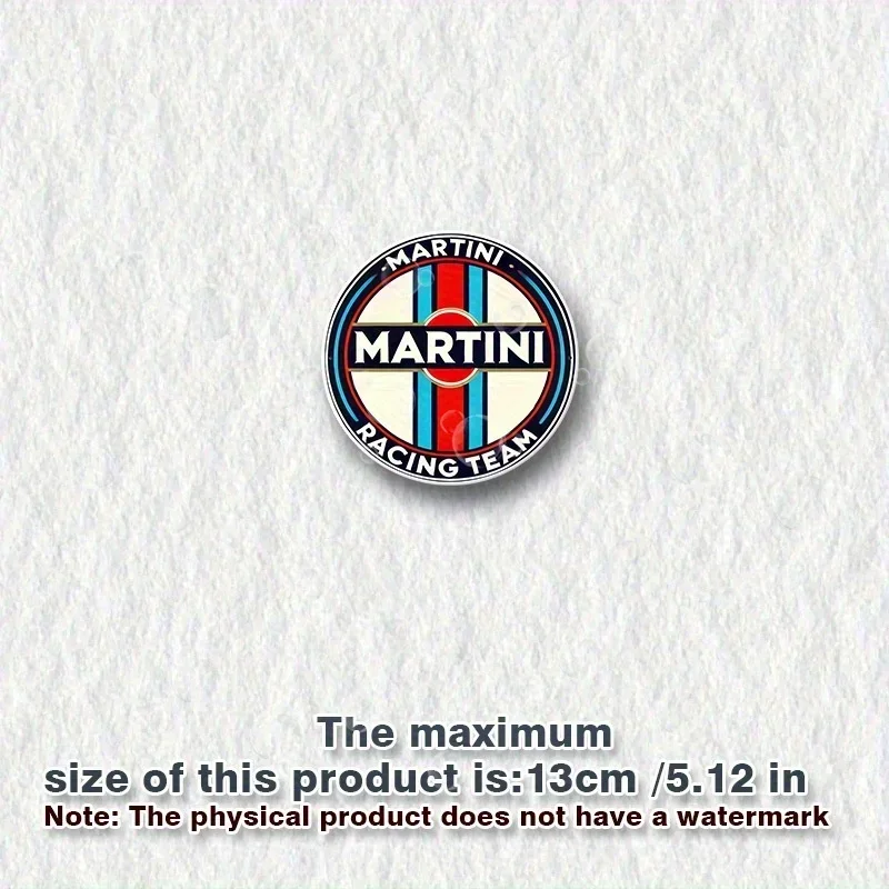 Martini Racing Matte Logo Vinyl Sticker, Retro Motorsport Decal For Helmet Car Vehicle Exterior Decor