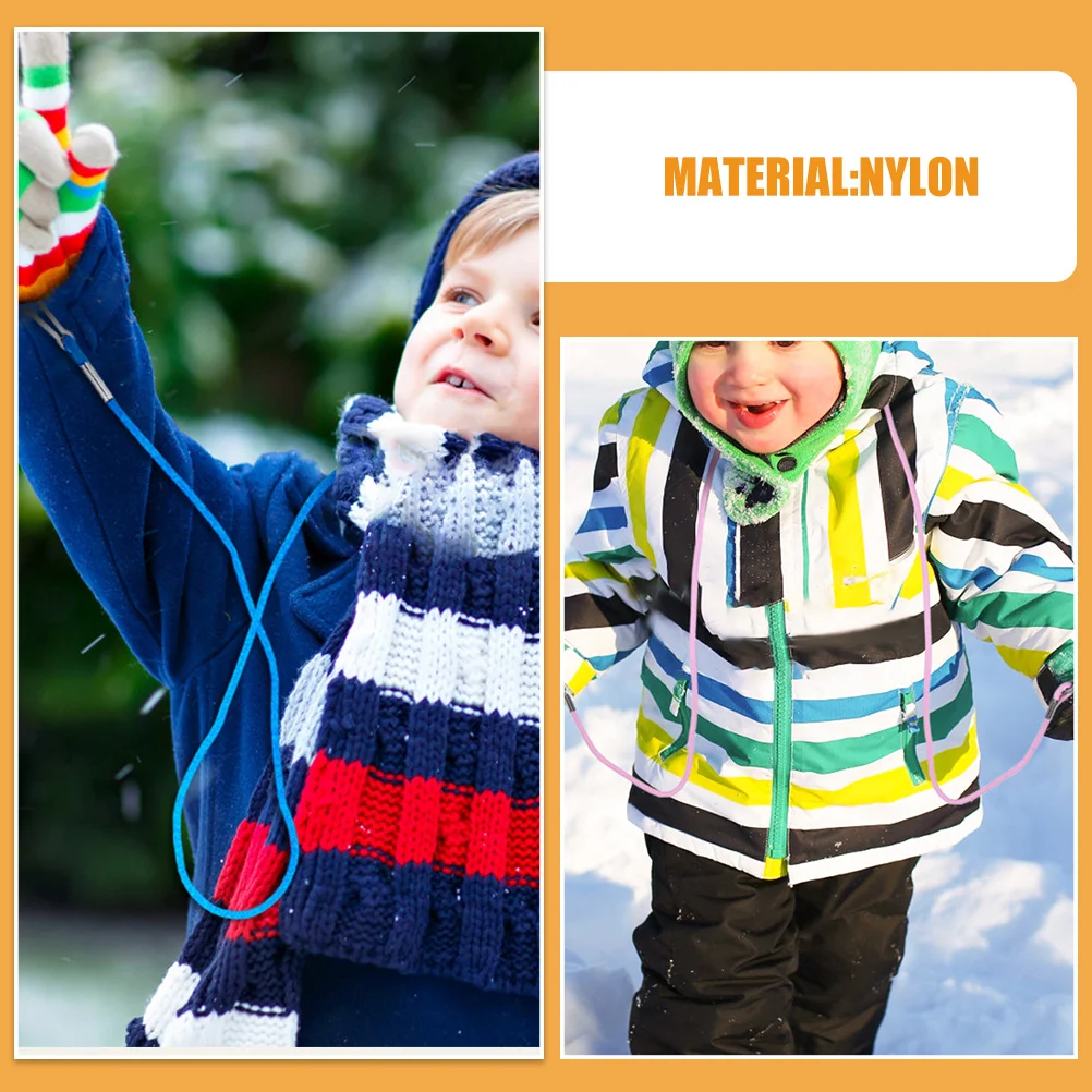 6 قطع من أشرطة قفاز التزلج، مشابك قفاز ناعمة، حبل للرقبة، قفاز رياضي شتوي خارجي، حزام قفاز #2