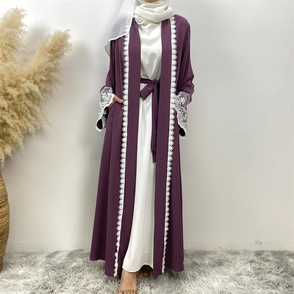 Moderate Muslim new fashion women\'s dress Turkey Middle East Cardigan robe Islamic slim embroidered women\'s robe dress