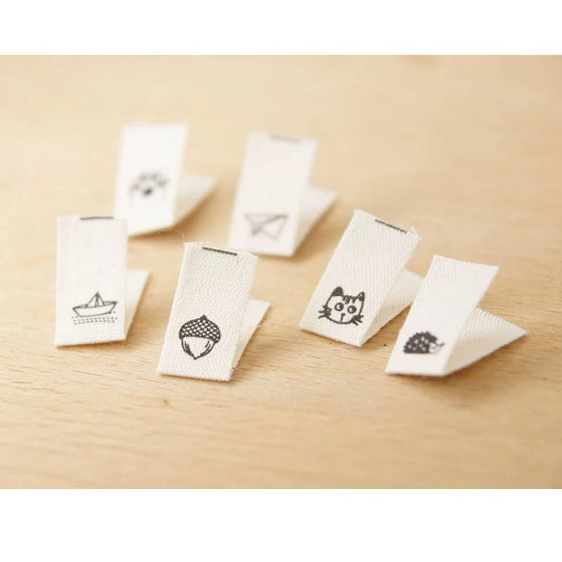 Spot handmade cat squirrel fold in half, boat, hedgehog claw, claw cloth label, label accessories, sewing, DIY mini side label