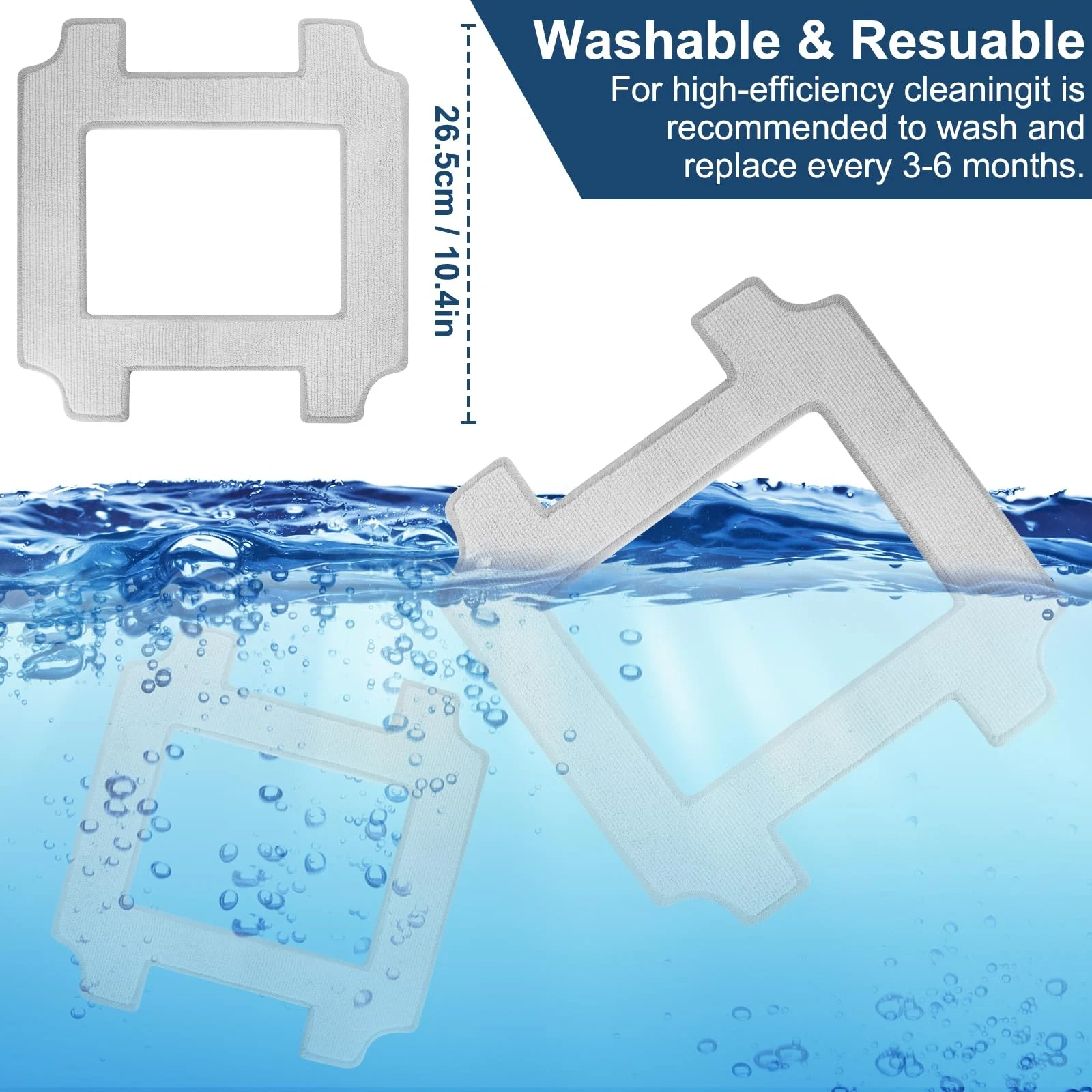 Cleaning Rag for ECOVACS WINBOT W2S/ W2S Omni Window Cleaning Robot Washable and Reusable W2S Mop Pad Accessories Replacement view 6