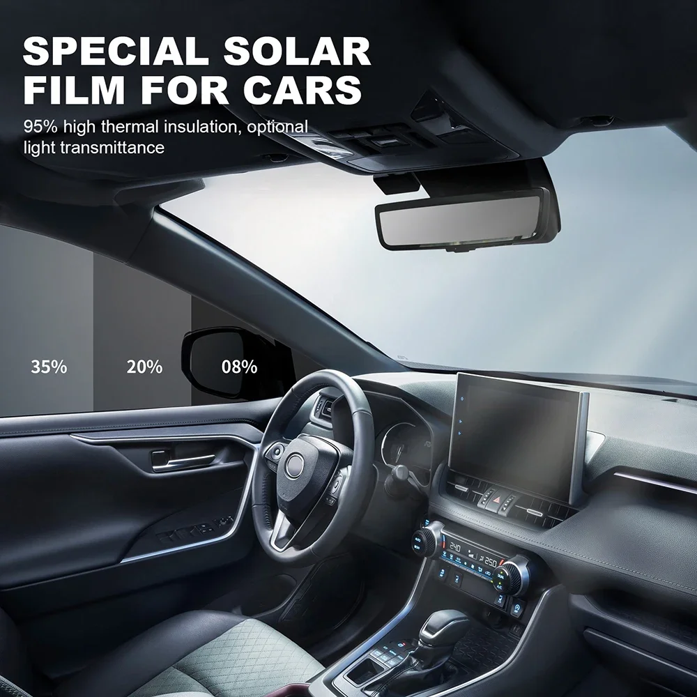 Pre cut Car Window Tint Film For Toyota RAV4 2019-2024 Black Mirror Foil Solar UV Protection Exterior UV protection insulation view 3