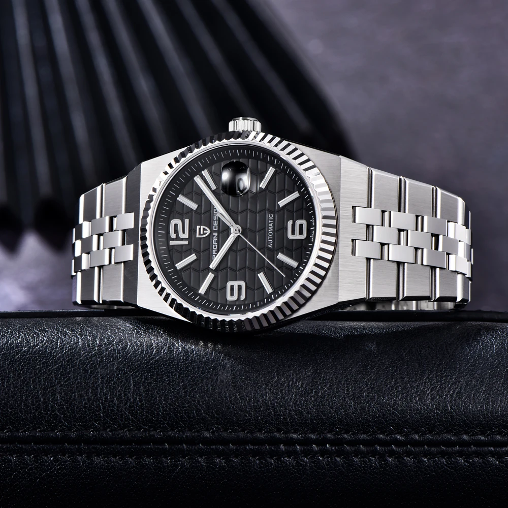 2026 جديد PAGANI ساعة بتصميم فاخرة الميكانيكية الياقوت كريستال رجل ساعة 100 متر مقاوم للماء مضيئة الفولاذ المقاوم للصدأ ساعات رجالية #1
