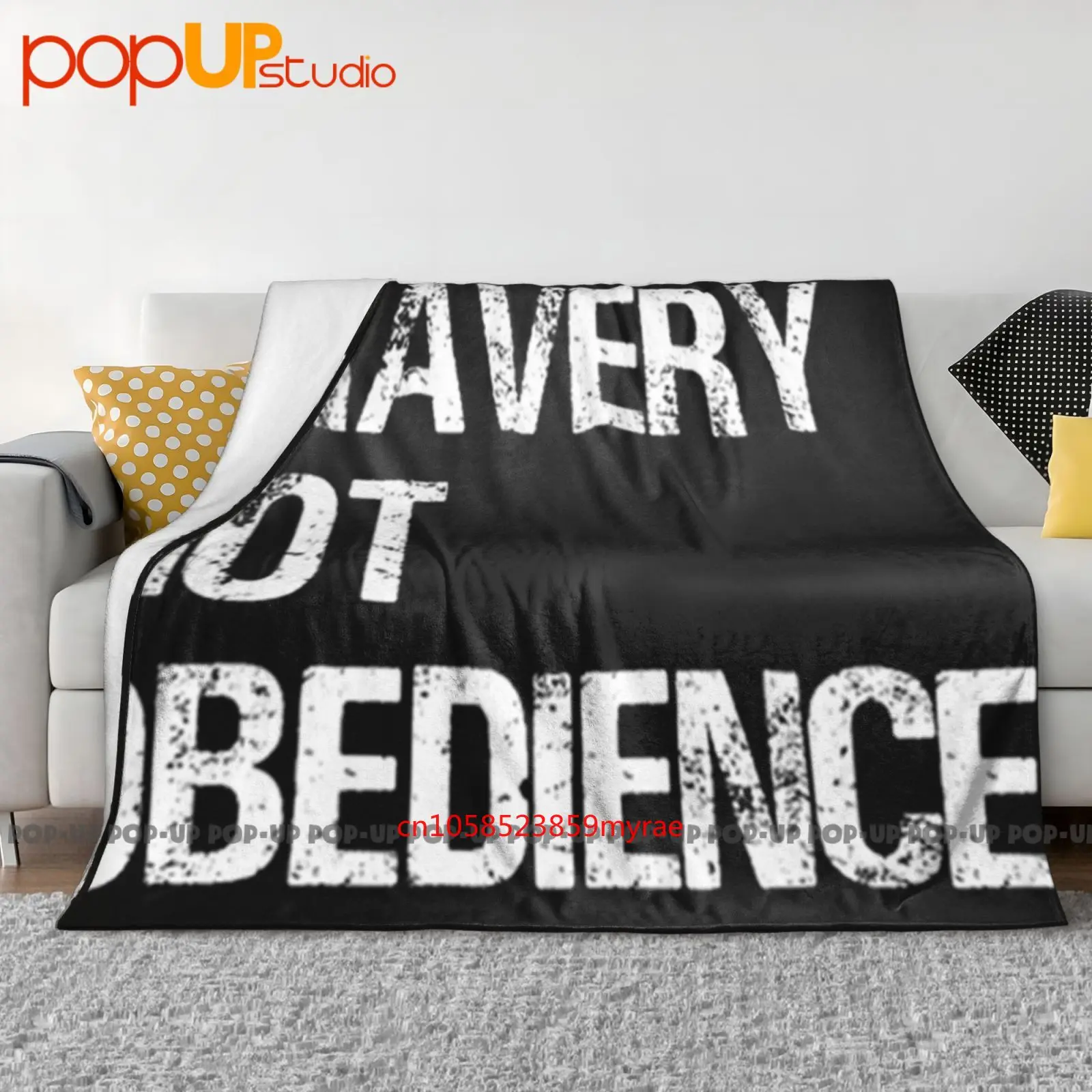 Bravery Not Obedience Ultra-Soft Blanket Quilt Winter Sofa Cover Bed Covers