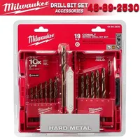 Milwaukee 48-89-2530 19PCS RED HELIX Cobalt Metric Drill Bit Set 1-10MM Hard Metal Twists Drill MILWAUKEE Power Tool Accessories