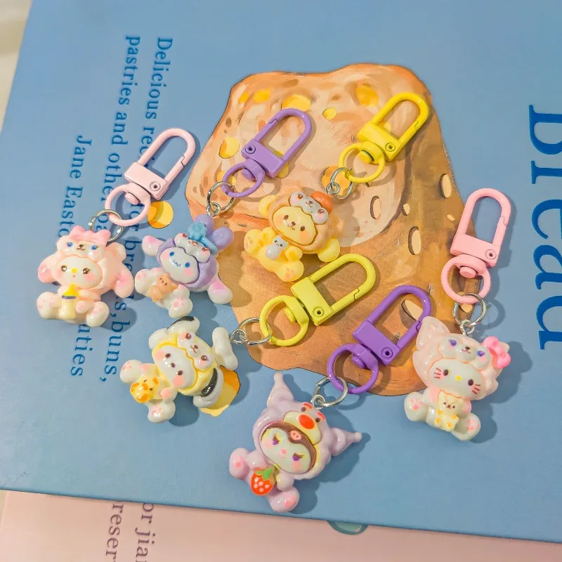 sanrio-cute-melody-hello-kitty-kuromi-cinnamoroll-мультяшный-брелок-подвеска-для-студенческого-рюкзака-сумка-для-девочек-аксессуары