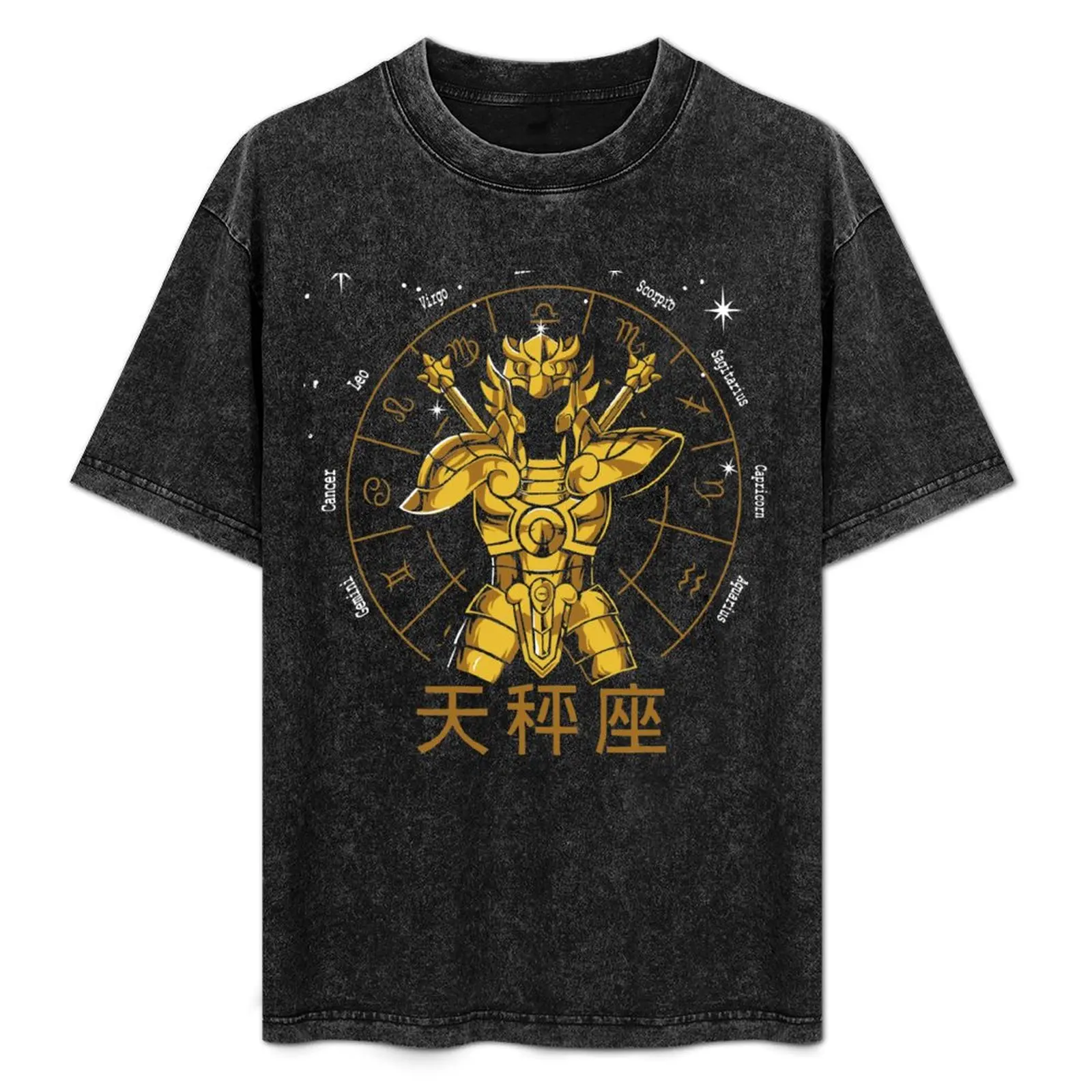 Футболка LIBRA CLOTH - DOHKO GOLD CLOTH SAINT SEIYA, большого размера, с круглым вырезом